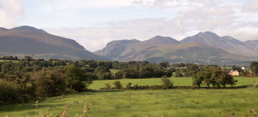Blick von Fossa auf die Berge der Halbinsel Iveragh