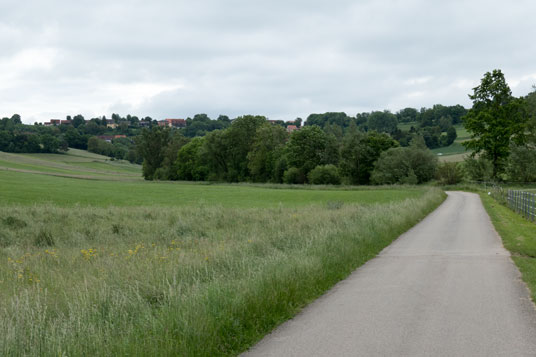 Limes-Radweg westlich von Oberhochstatt, 687 km ab Start