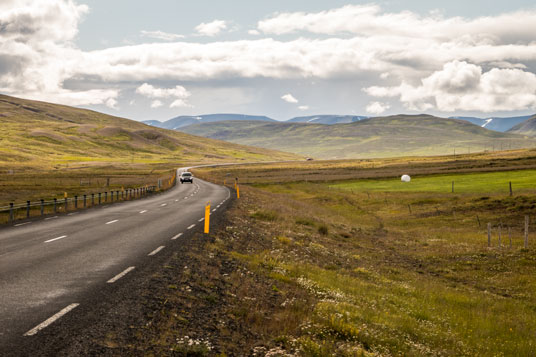 Bild: Straße 744 westlich von Sauðárkrókur
