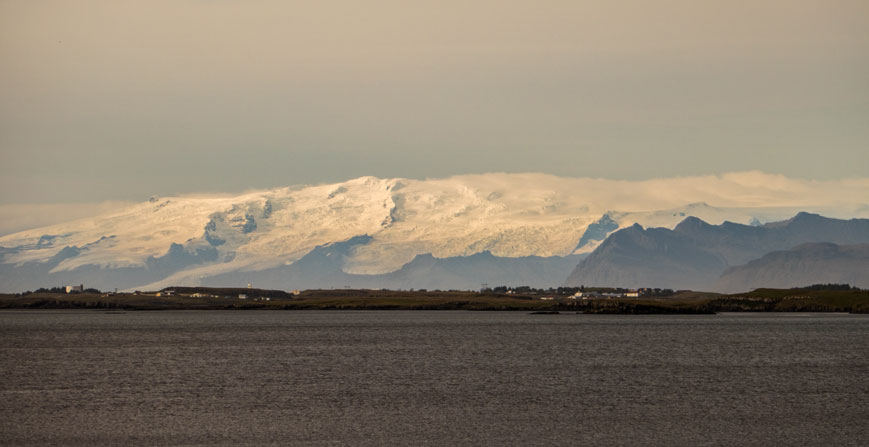 Blick auf den Vatnajökull vom Almannaskarð östlich von Höfn