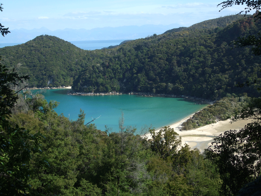 Blick vom Abel Tasman Coast Track