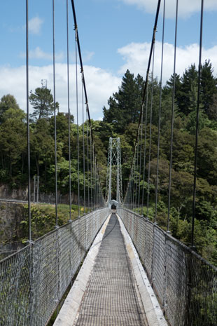 Hängebrücke bei Arapuni