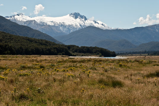 Haast River und Southern Alps