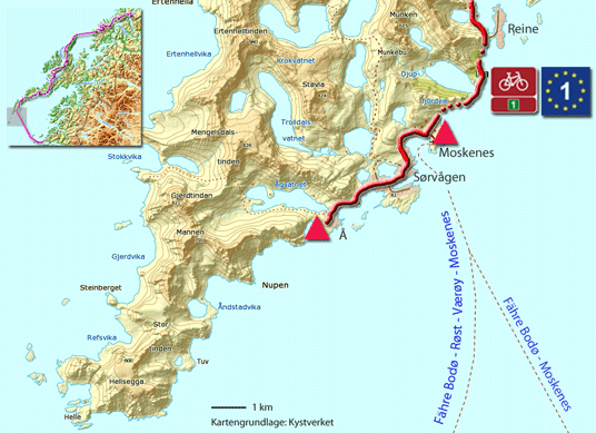 Karte Südspitze Lofoten