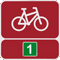 Symbol Radweg 1, Norwegen