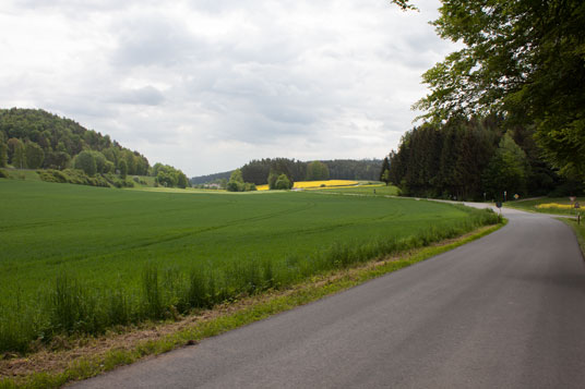 Paneuropa-Radweg östlich von Schönlind, 55 km östlich von Nürnberg