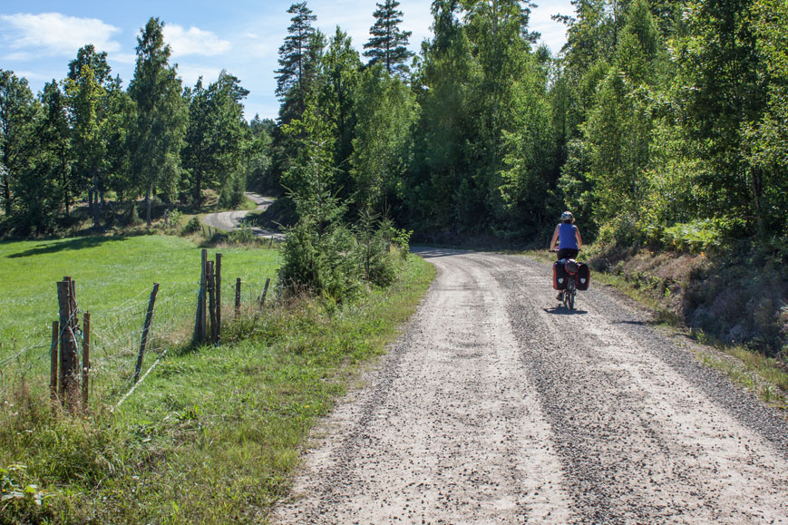 Cykelspåret 12 km hinter Västervik vor Svinnersbo, Schweden