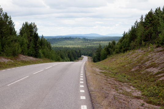 E45, 71 Kilometer nördlich von Gällivare, Schweden