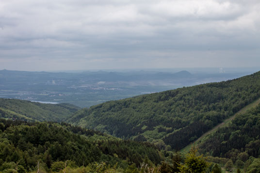 Blick vom Erzgebirge nach Süden auf Teplice